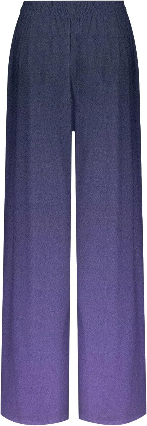 2025 Beach Vacation Drawstring Flowy Pants That Look Like Skirts- Gauze Summer Pants for Women Boho Trousers