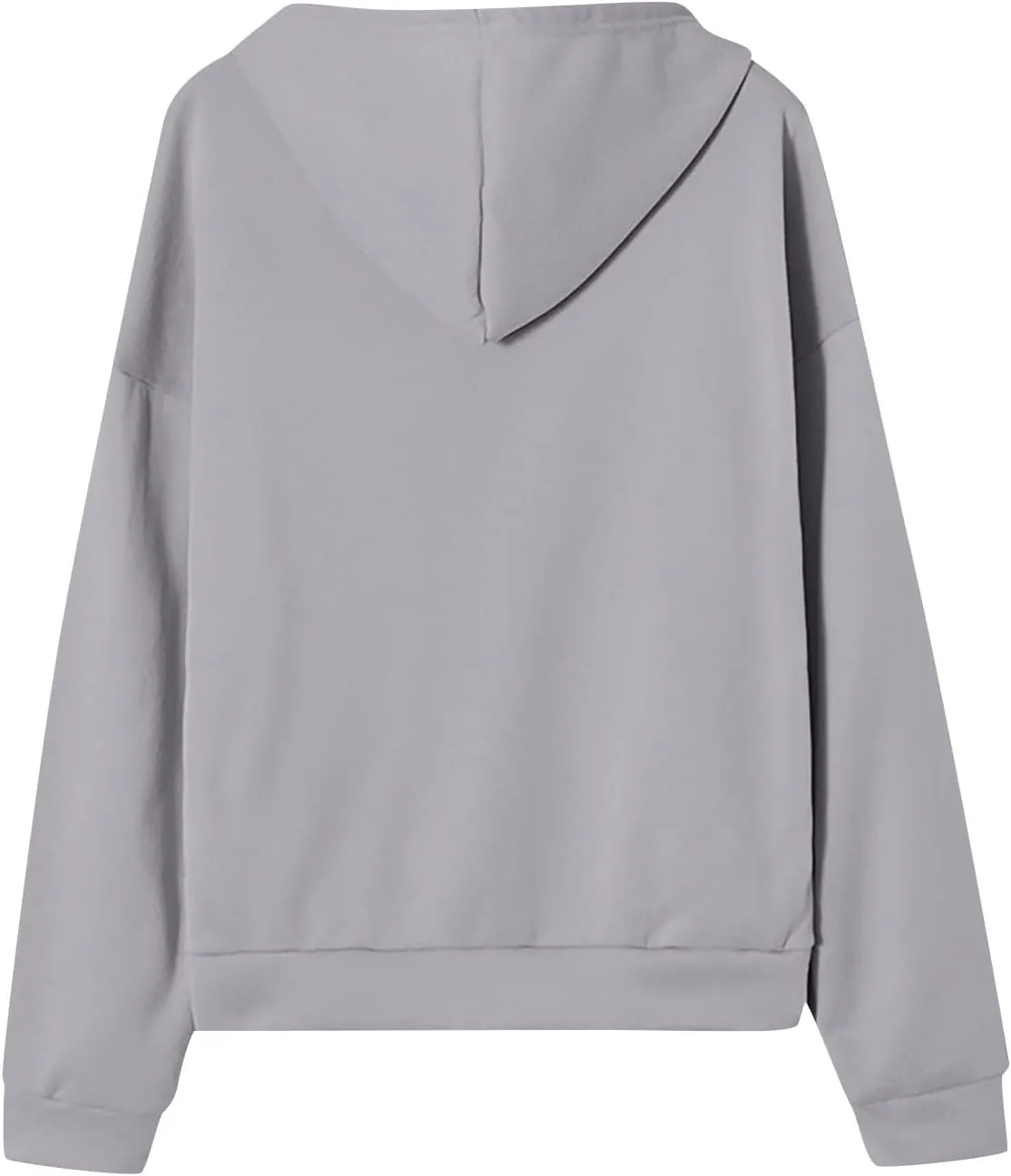 2025 Spring Women's Drawstring Zip Up Cute Hoodies Soft Jacket Plus Size Casual Sweatshirts with Pocket