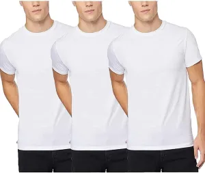 32 DEGREES Mens Cool Tee Short Sleeve, Crew Neck, Quick Dry, Anti-Odor, 3-Pack (White, XX-Large)