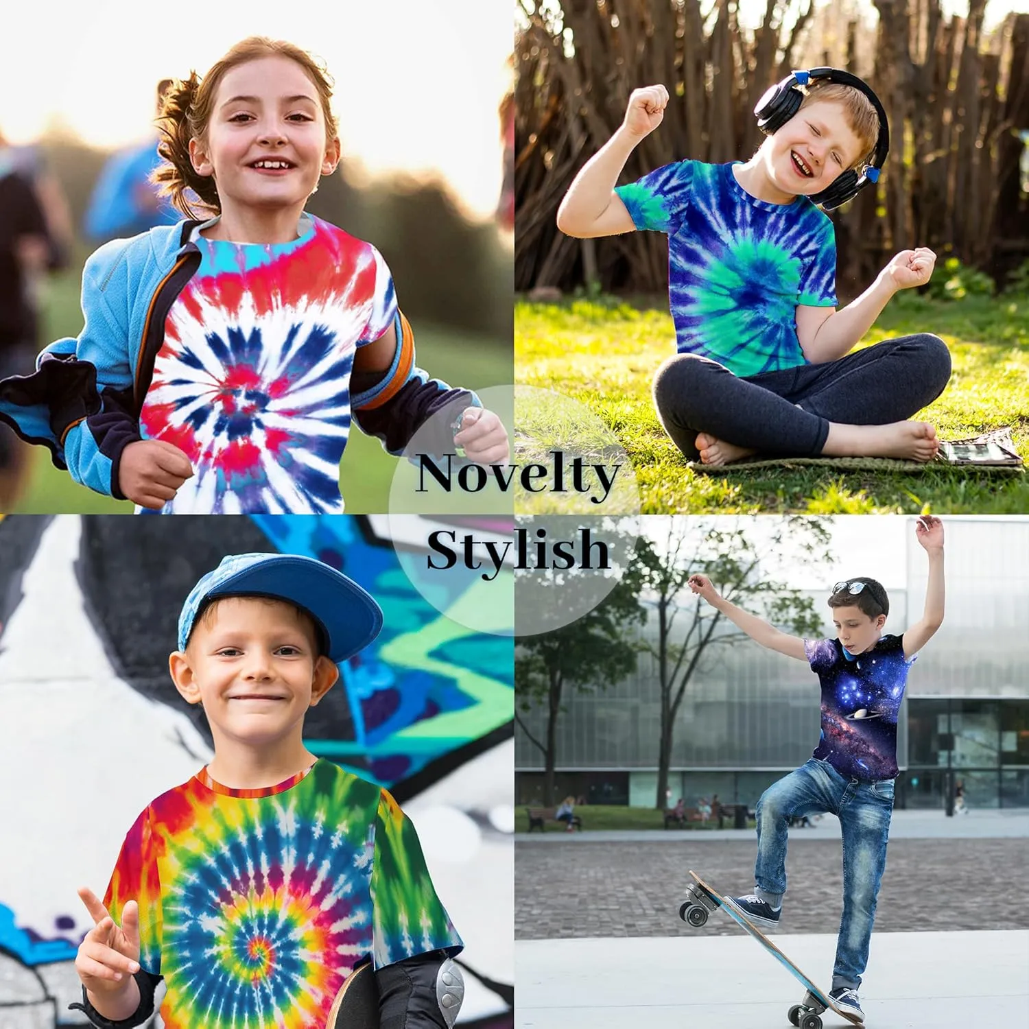 3D Graphic Kids T Shirt, Unisex Creative Print Crewneck Shirts, Boys Girls Short Sleeve Tees for 6-16 Years Teens