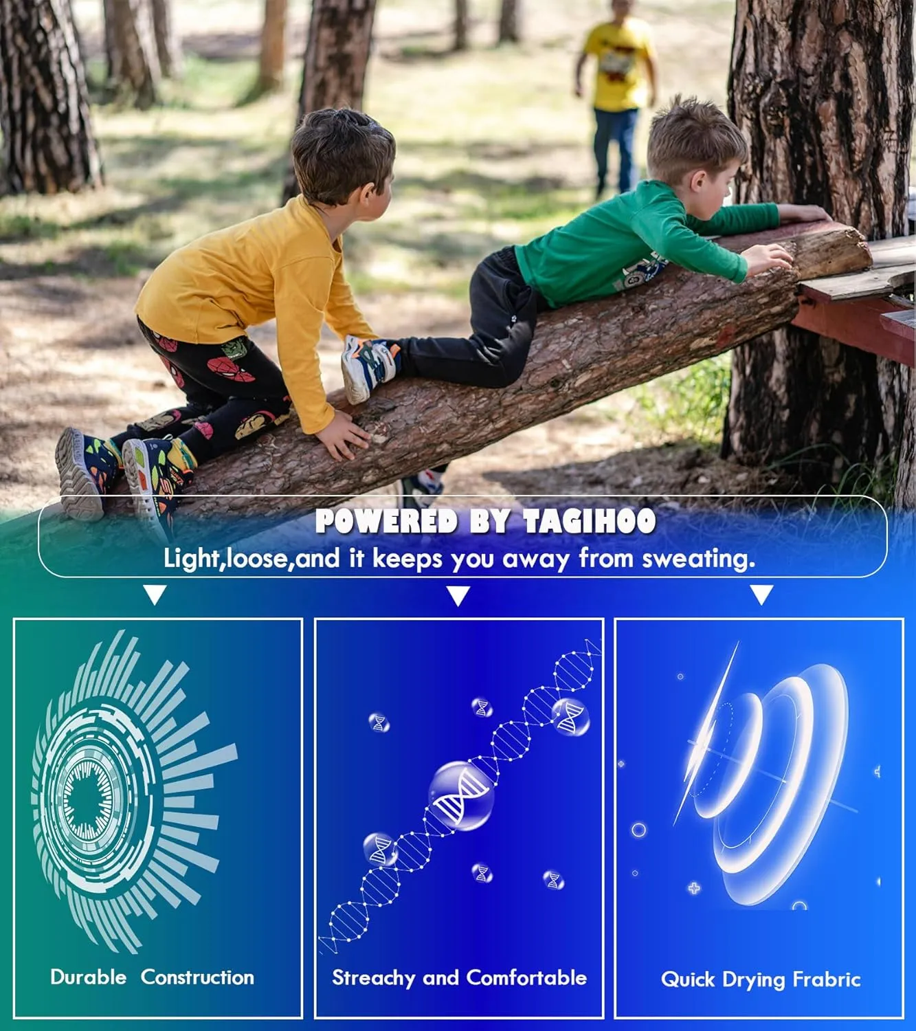 4 Pack Boys&Girls Athletic Quick Dry Long Sleeve Kids Performance Activewear T-Shirt for Youth