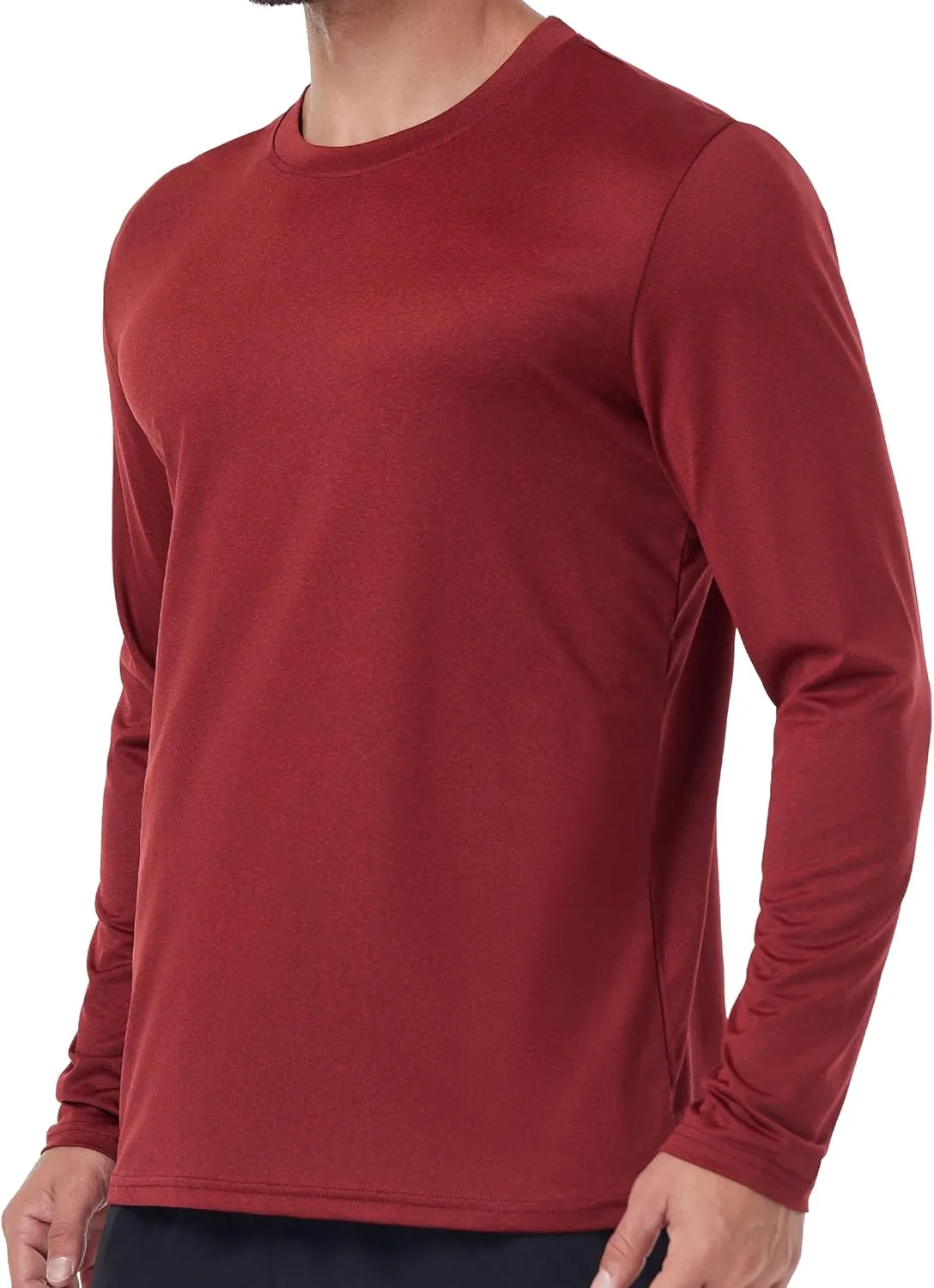 6 Pack Men's Quick Dry Long Sleeve Shirts UPF 50  UV Sun Protection SPF Shirt Moisture Wicking T-Shirt for Casual Workout