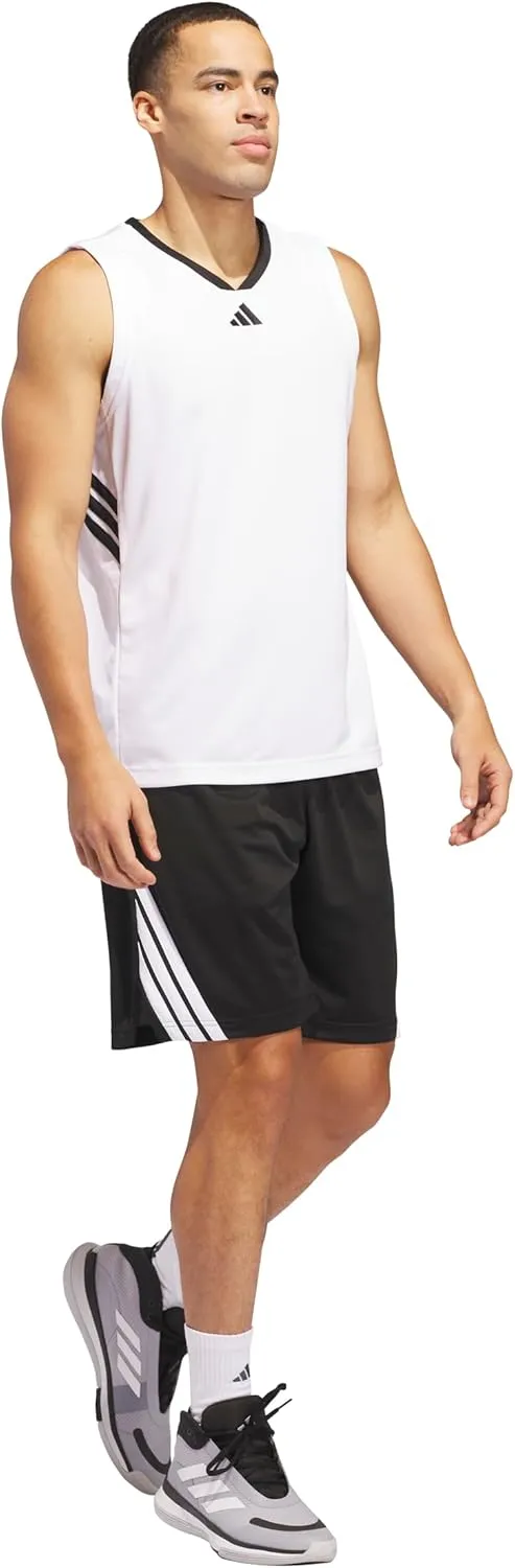 adidas Men's Basketball Legends 3-Stripes Shorts