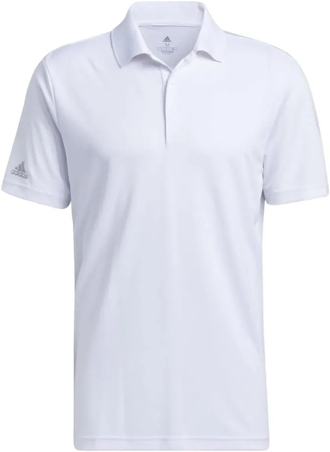 adidas Men's Performance Primegreen Polo Shirt, White, Medium