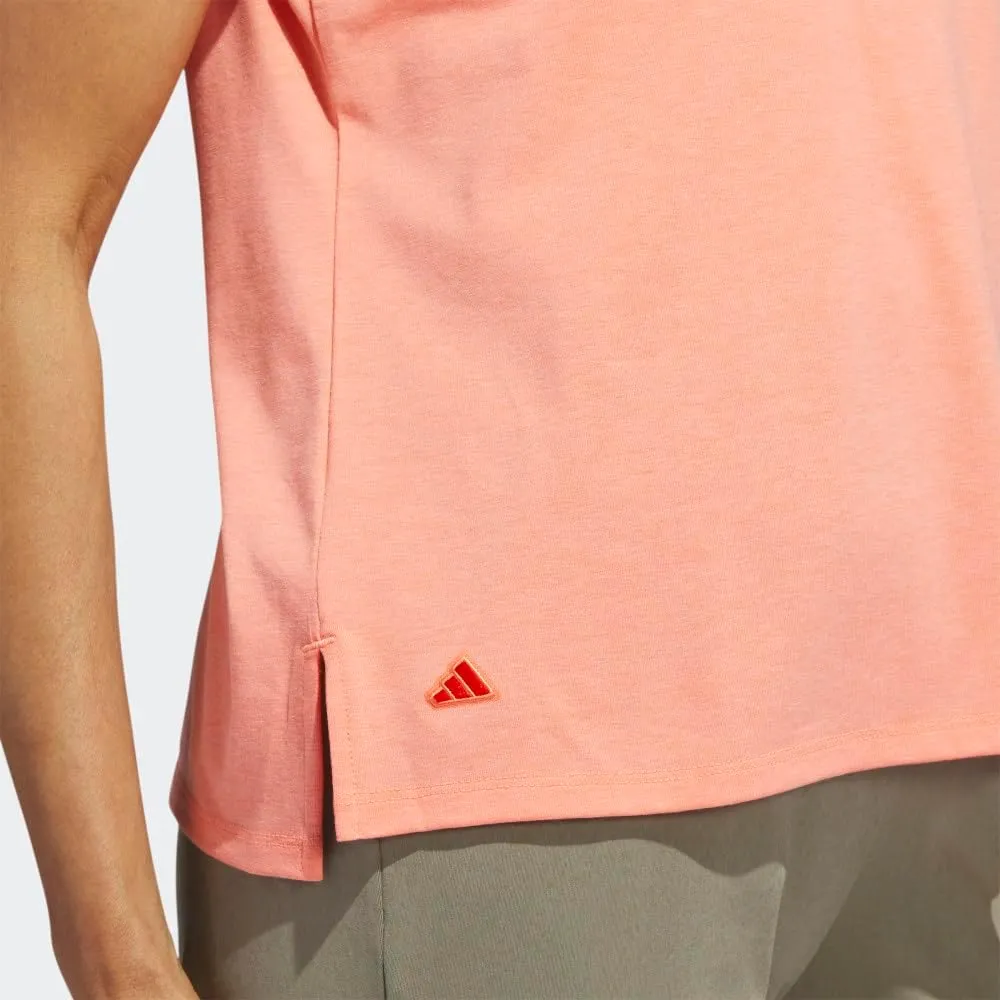 adidas Women's Go-to Heathered Golf Polo Shirt