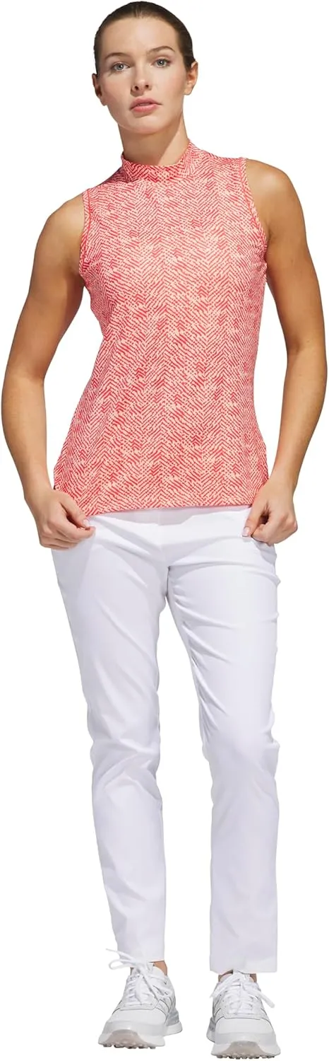 adidas Women's Ultimate365 Mock Neck Sleeveless Polo Shirt
