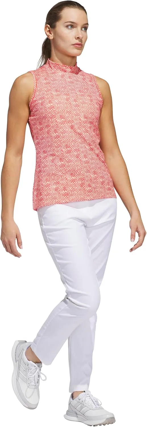 adidas Women's Ultimate365 Mock Neck Sleeveless Polo Shirt