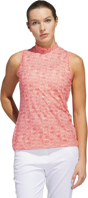 adidas Women's Ultimate365 Mock Neck Sleeveless Polo Shirt