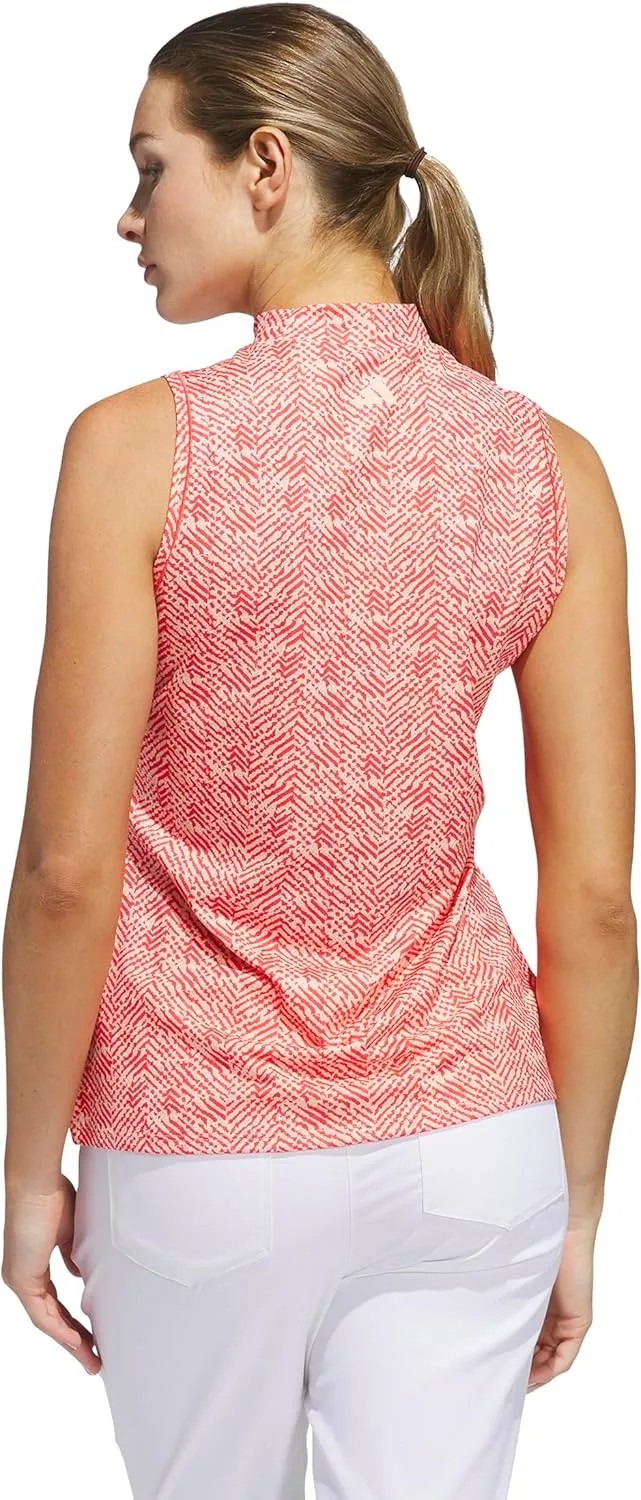 adidas Women's Ultimate365 Mock Neck Sleeveless Polo Shirt