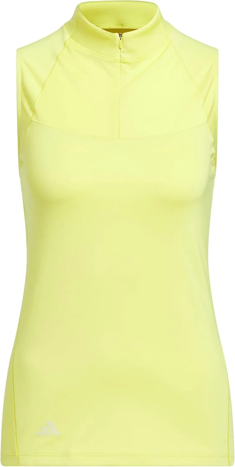 adidas Women's Ultimate365 Zip Mock Sleeveless Polo Shirt