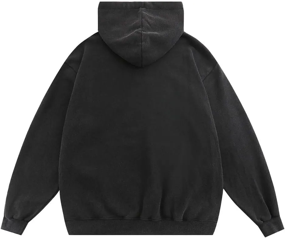 Aelfric Eden Mens Oversized Graphic Hoodies Abstraction Print Washed Hoodie Sweatshirt Unisex Hooded Pullover Tops
