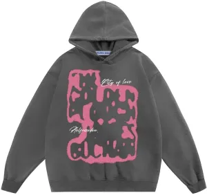 Aelfric Eden Mens Oversized Graphic Hoodies Abstraction Print Washed Hoodie Sweatshirt Unisex Hooded Pullover Tops