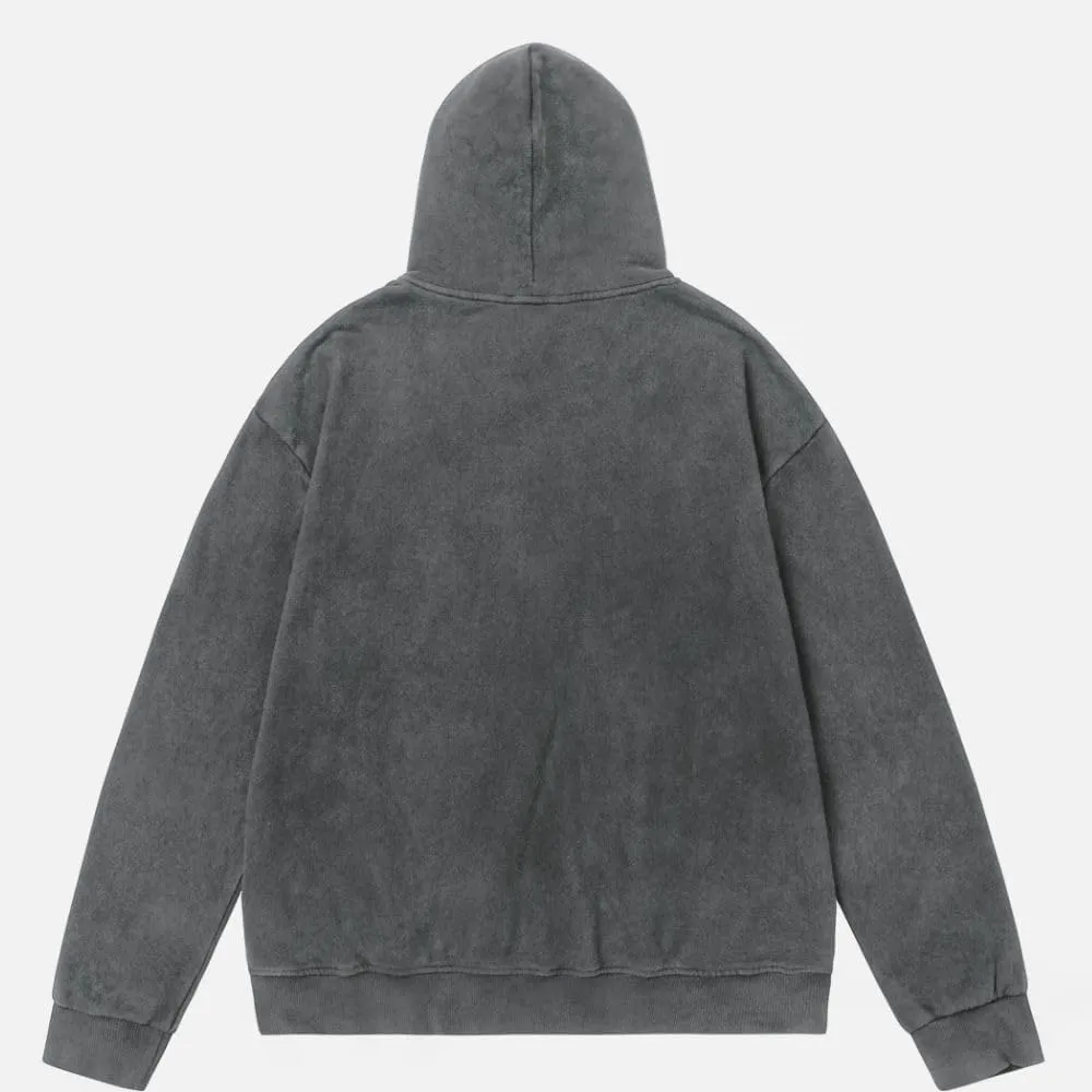 Aelfric Eden Mens Oversized Graphic Hoodies Abstraction Print Washed Hoodie Sweatshirt Unisex Hooded Pullover Tops
