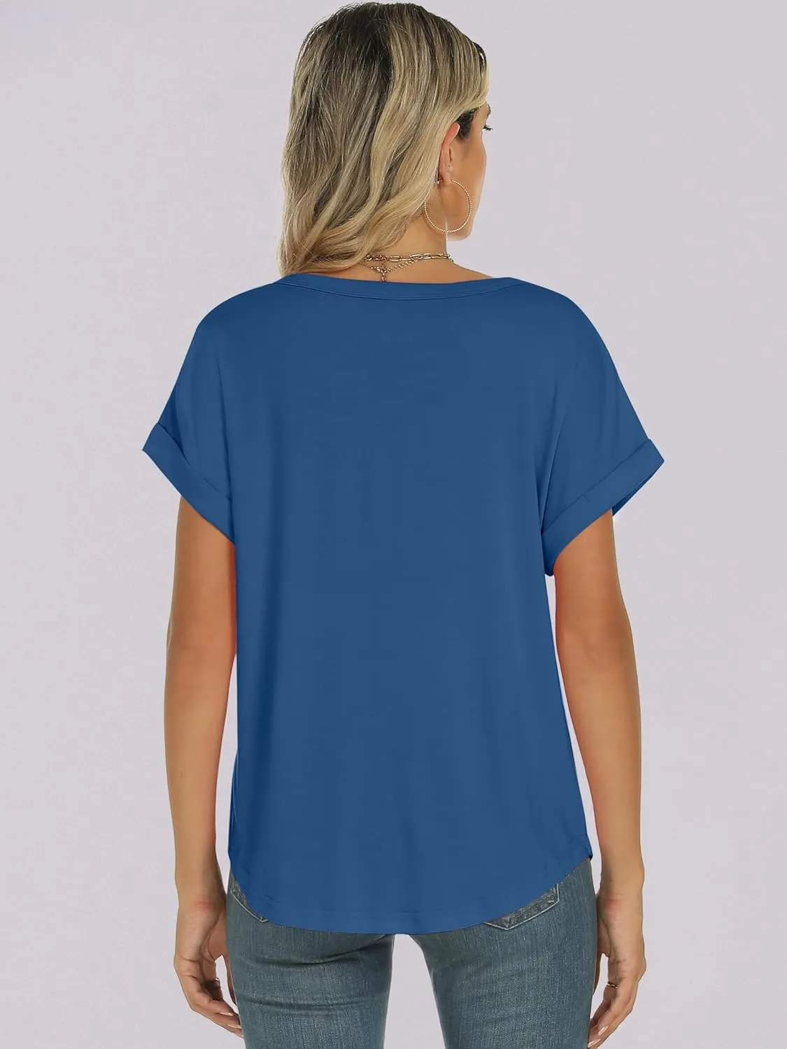 ANRABESS Womens Oversized Tops Summer Short Sleeve T Shirts Basic Solid Boxy Tee Casual Workout Going Out Outfits 2025 Spring