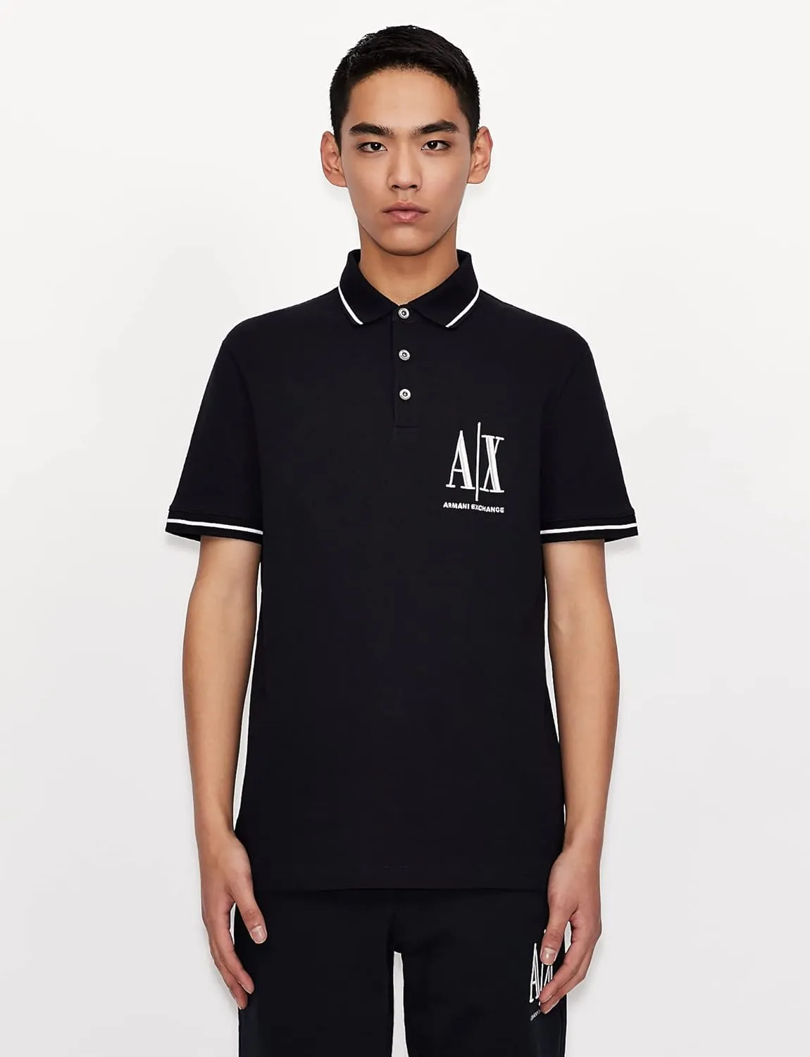 Armani Exchange Men's Embroidered Icon Logo Polo Shirt