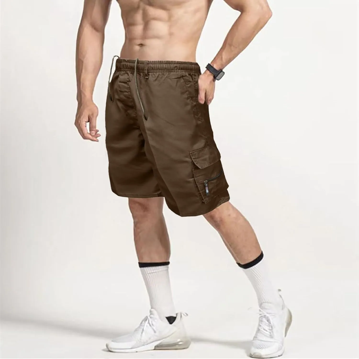 Athletic Shorts for Men with Pockets Workout Elastic Waistband Quick Dry Activewear, Comfy Jogging Sweatpants for Mens