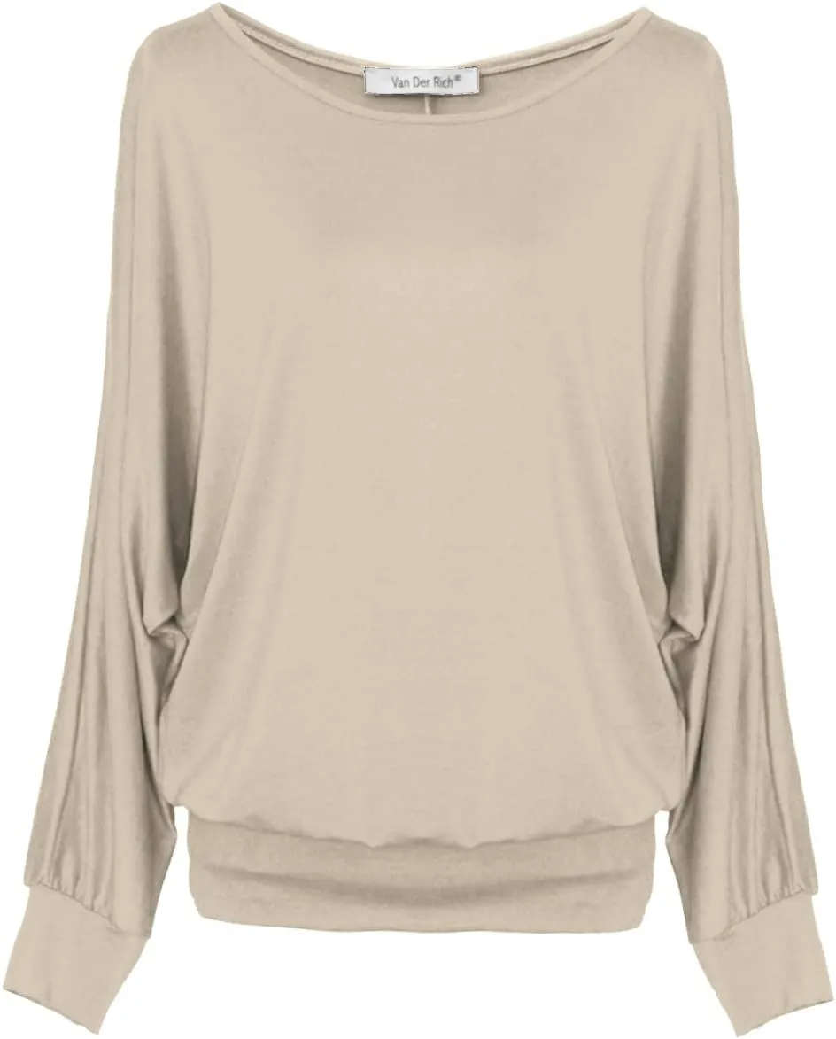 Batwing Tops for Women  Oversized Casual T-Shirt with Banded Waist