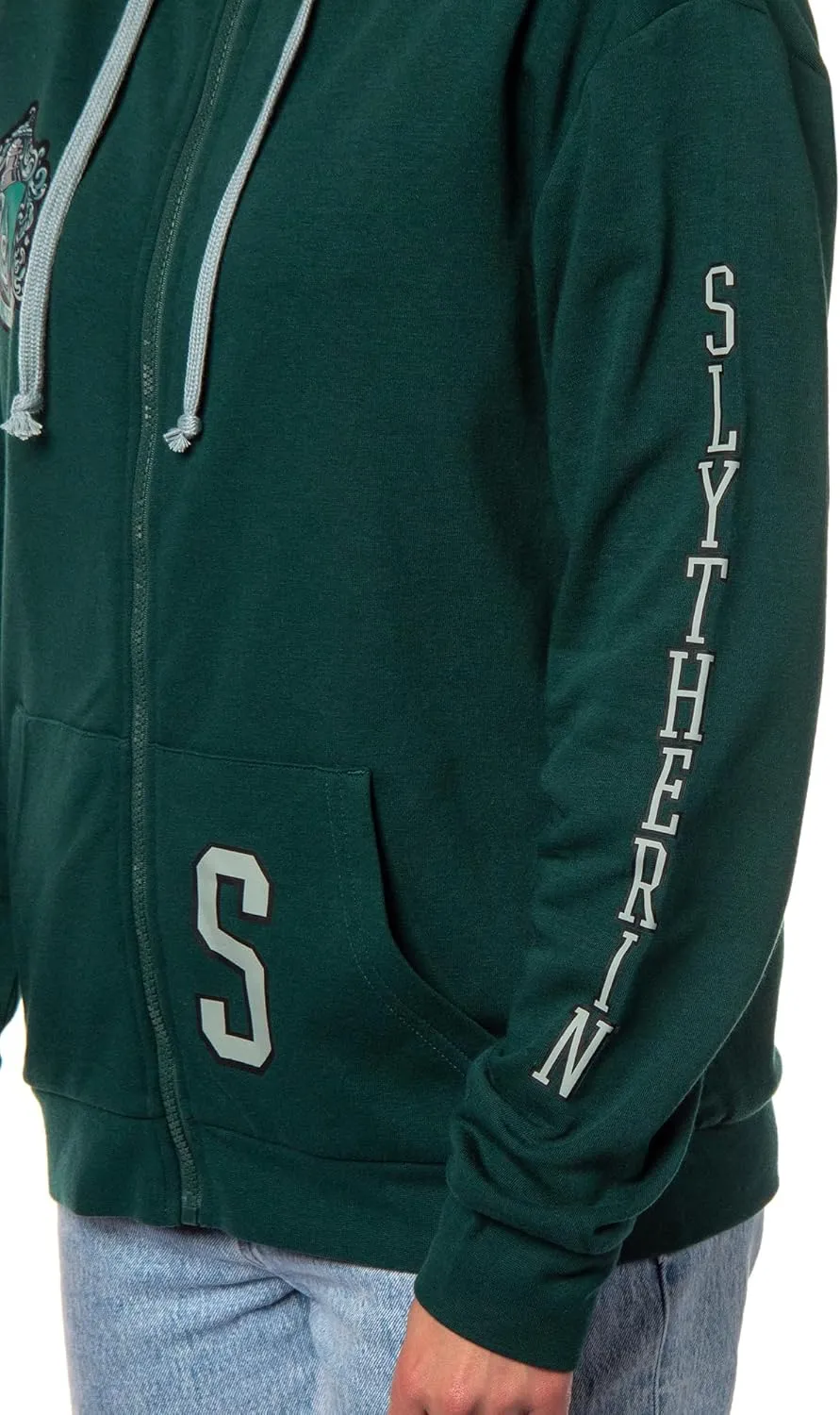 Bioworld Harry Potter Womens Hogwarts Alumni House Crest Lightweight Zip-Up Hoodie