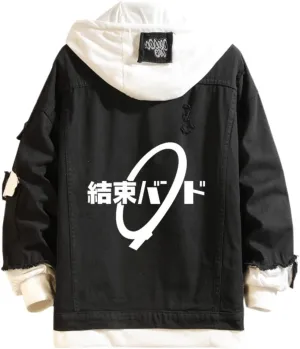 Bocchi the Rock Anime Denim Jacket Coat Hoodie Pullover Anime Graphic Hoodie Cosplay Costume