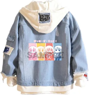 Bocchi the Rock Anime Denim Jacket Coat Hoodie Pullover Anime Graphic Hoodie Cosplay Costume