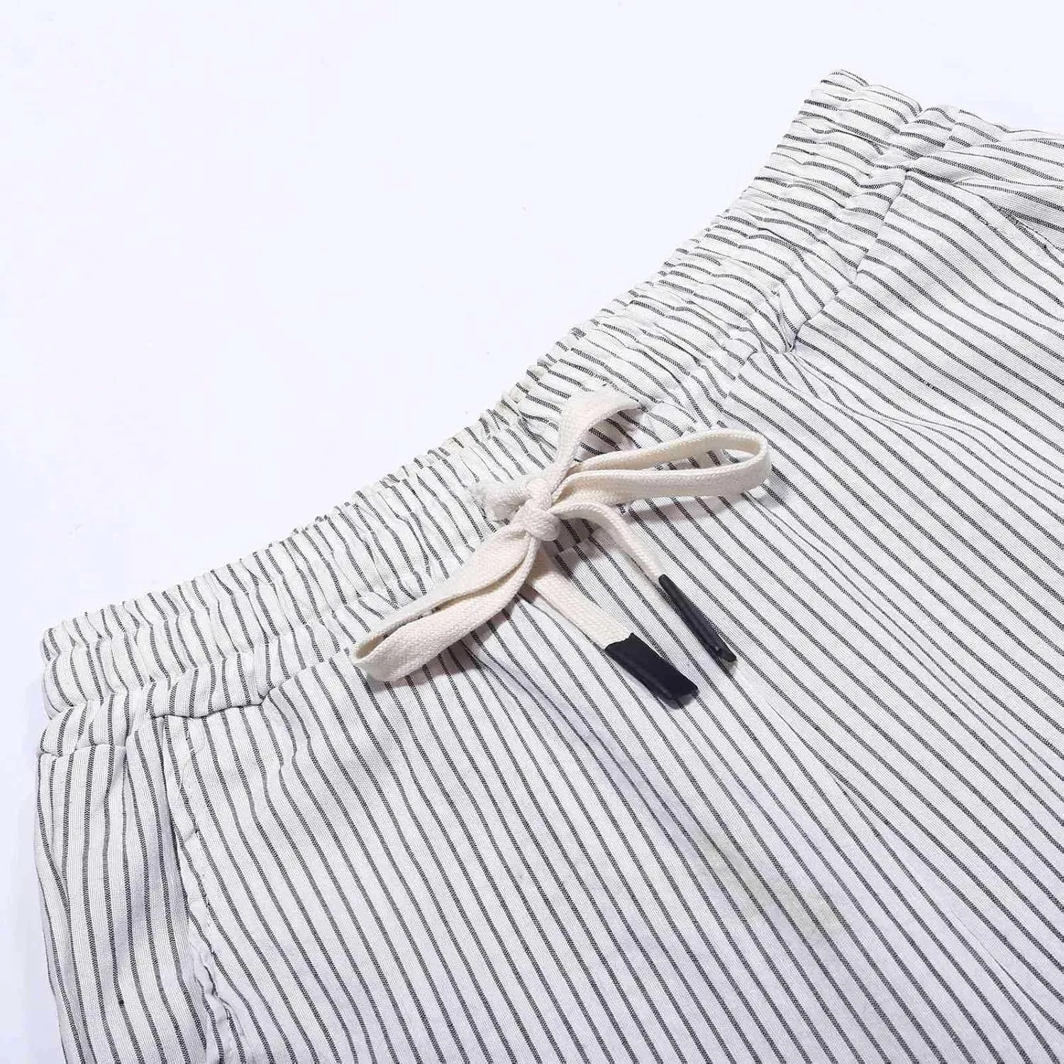 Boho Linen Pants for Women 2025 Women's Fashion Solid Color Cotton Linen Elastic Pants Beach Casual Trousers