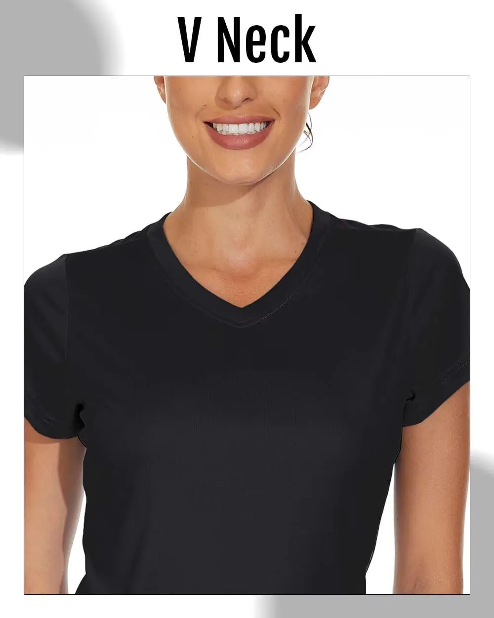 Boladeci Women's Short Sleeve V Neck Sun Shirts UPF 50 UV Protection Quick Dry Tees Workout Summer Tops