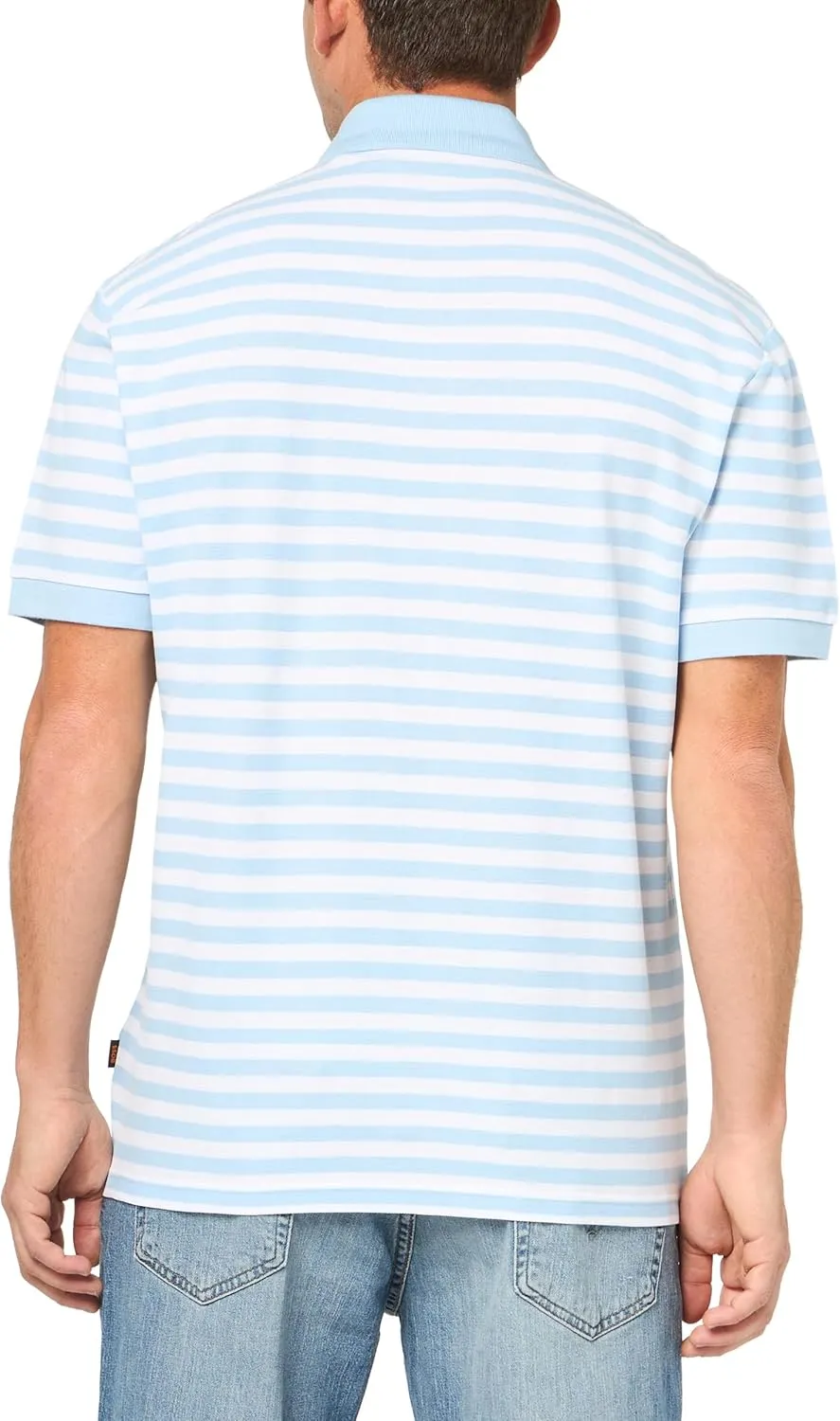 BOSS Men's Printed Cotton Short Sleeve Polo Shirt
