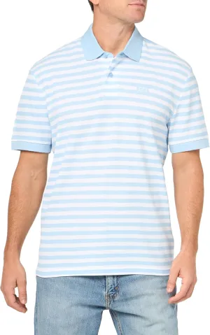 BOSS Men's Printed Cotton Short Sleeve Polo Shirt