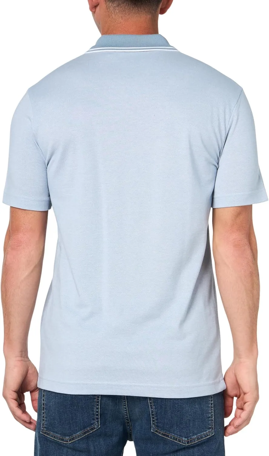 BOSS Men's Square Patch Logo Oxford Polo Shirt