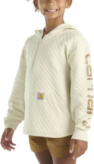 Carhartt Girls' Hoodie Fleece Half-Zip Pullover Hooded Sweatshirt
