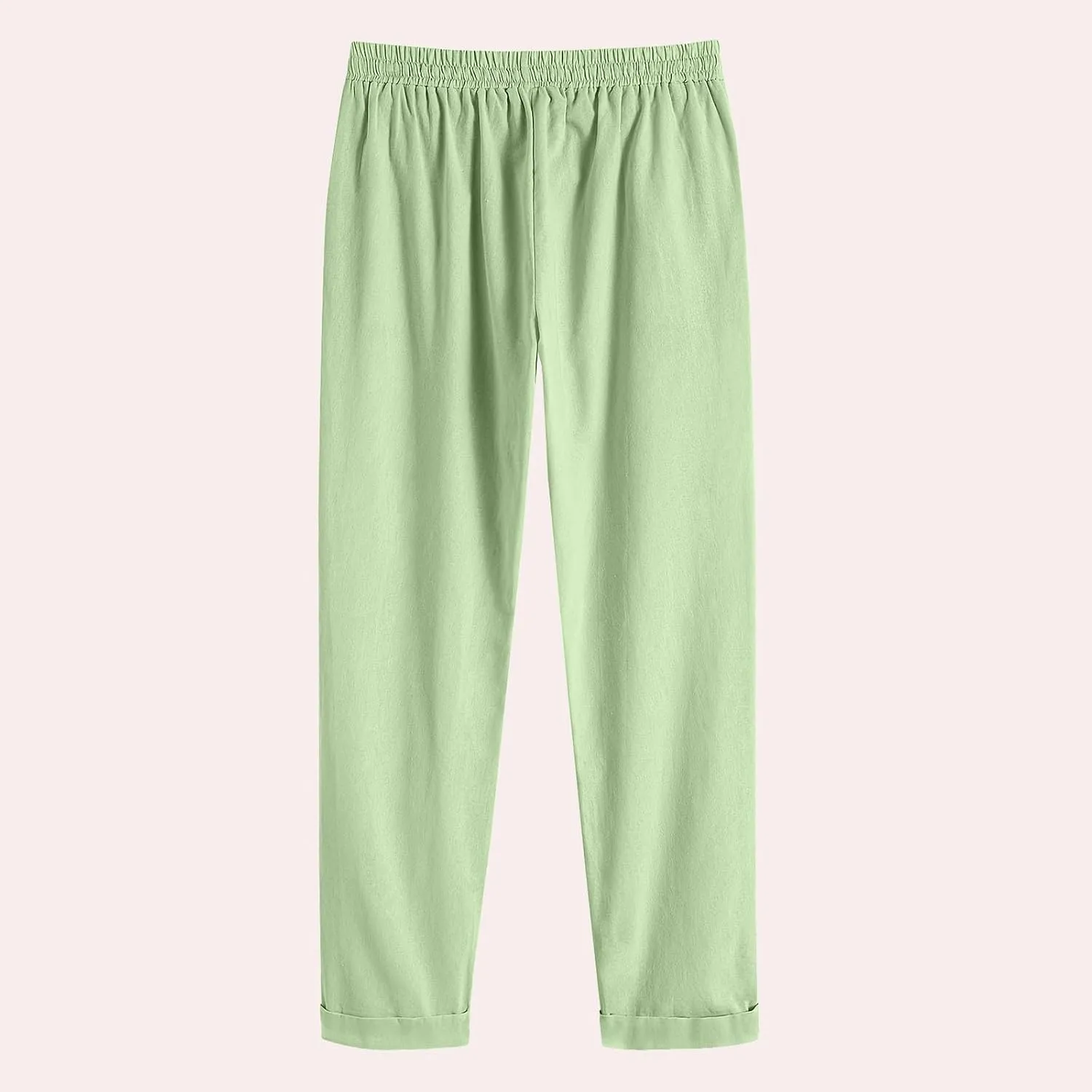 Casual Women's Pants Loose Cotton Linen 2025 Summer Beach Long Trouser Comfy Palazzo High Waisted Slack 2025 Trendy