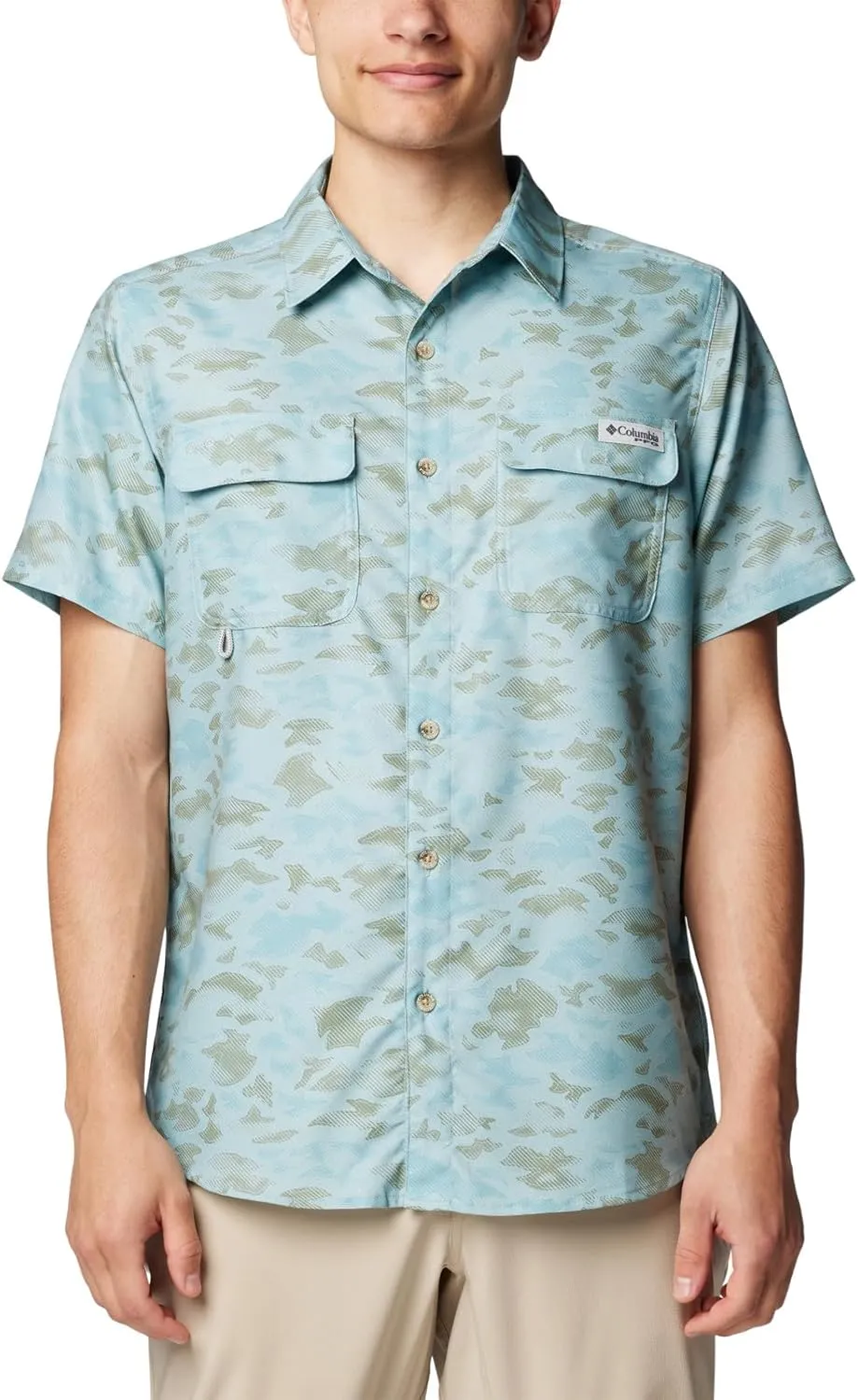 Columbia Men's PFG Uncharted Printed Short Sleeve Shirt