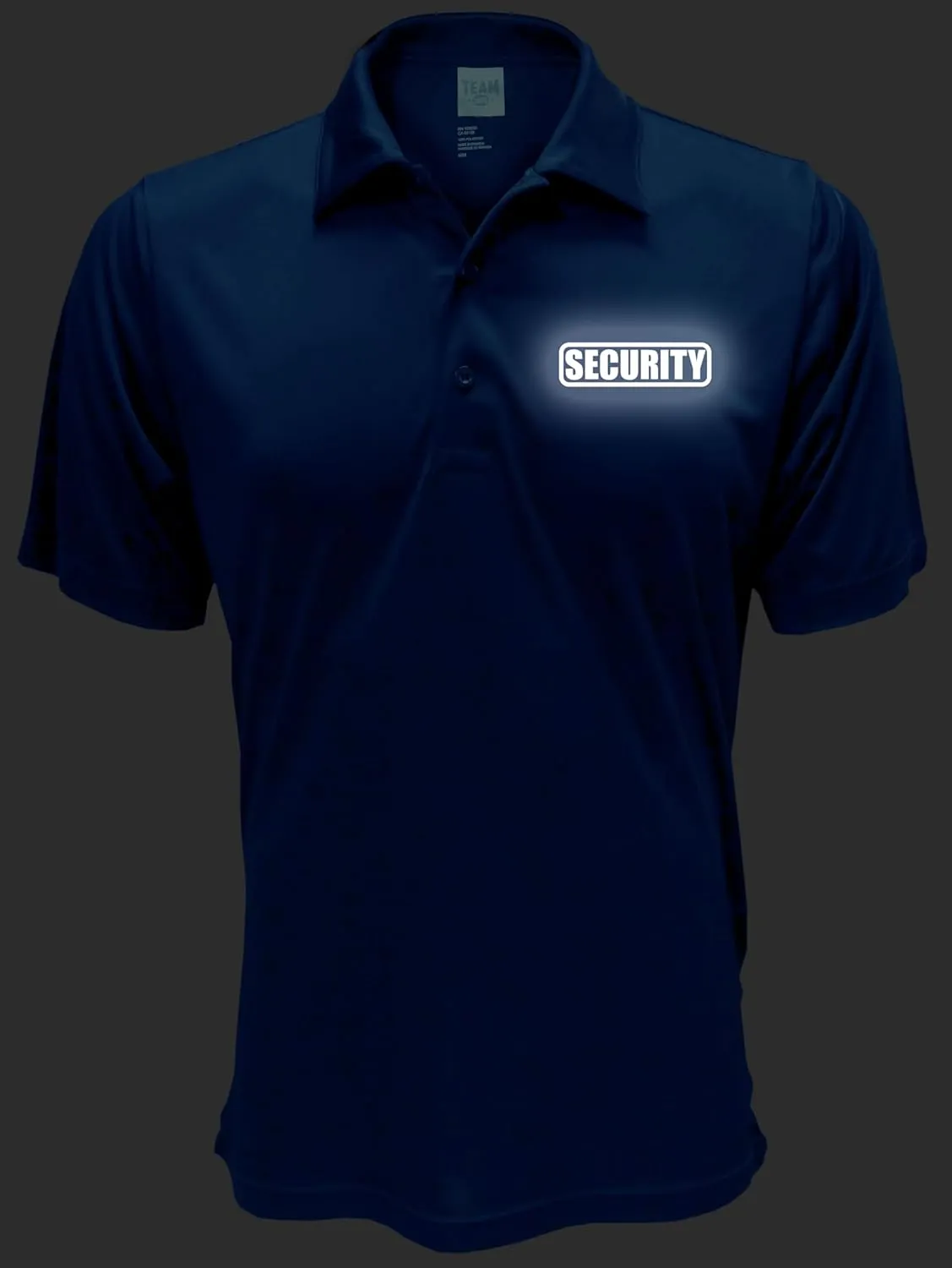 Conspiracy Tee Security Polo with Reflective Design front and back, Performance Polo w/Moisture Wicking Technology