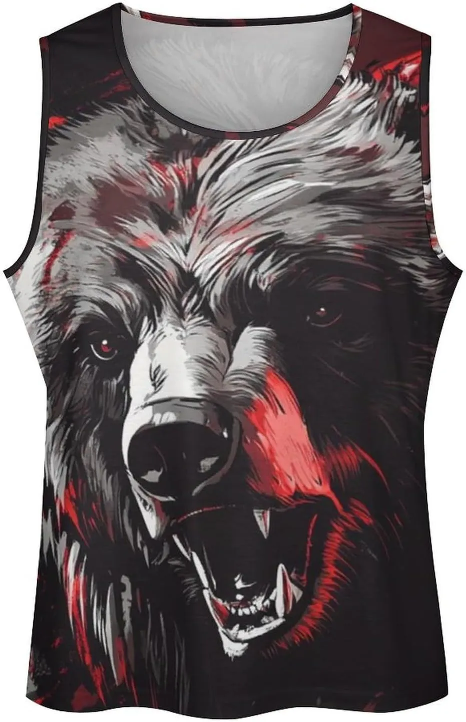 Cool Animals Print Tank Tops for Men Workout Muscle Novelty Funny Loose Fit Summer Casual Mens Sleeveless Tee Shirts