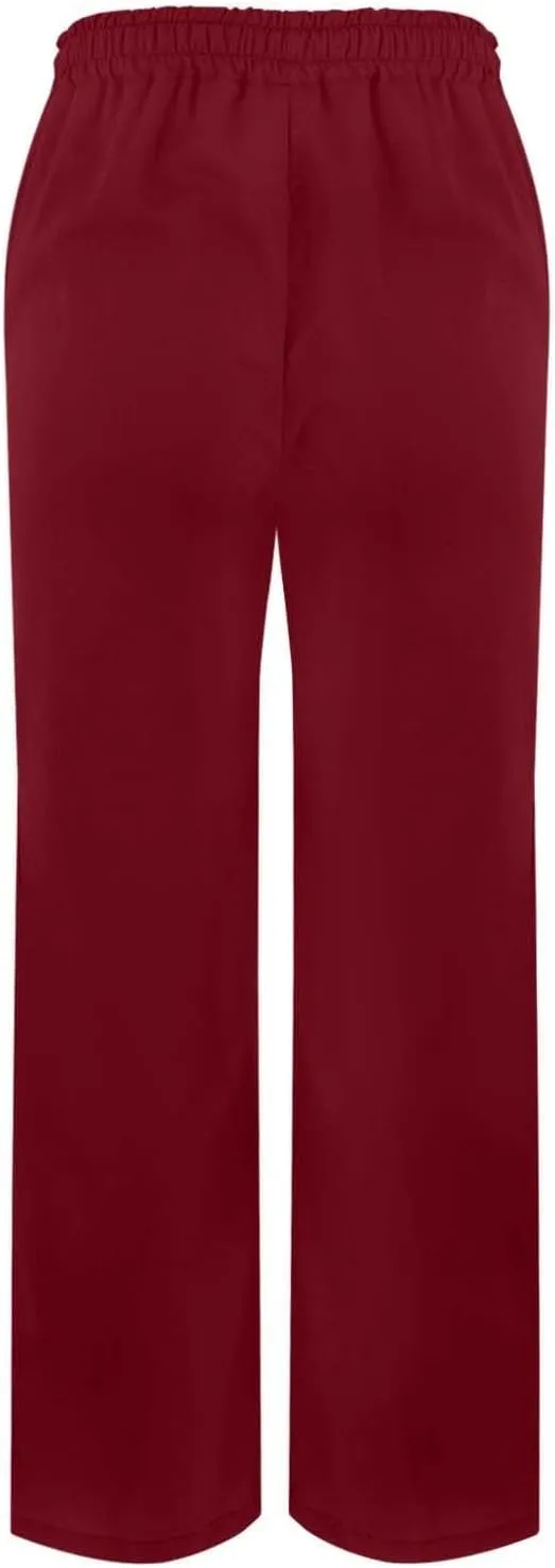 Cotton Linen Pants Women Elastic Drawstring High Waisted Pants Baggy Wide Leg Side Slit Boho Beach Pants with Pockets