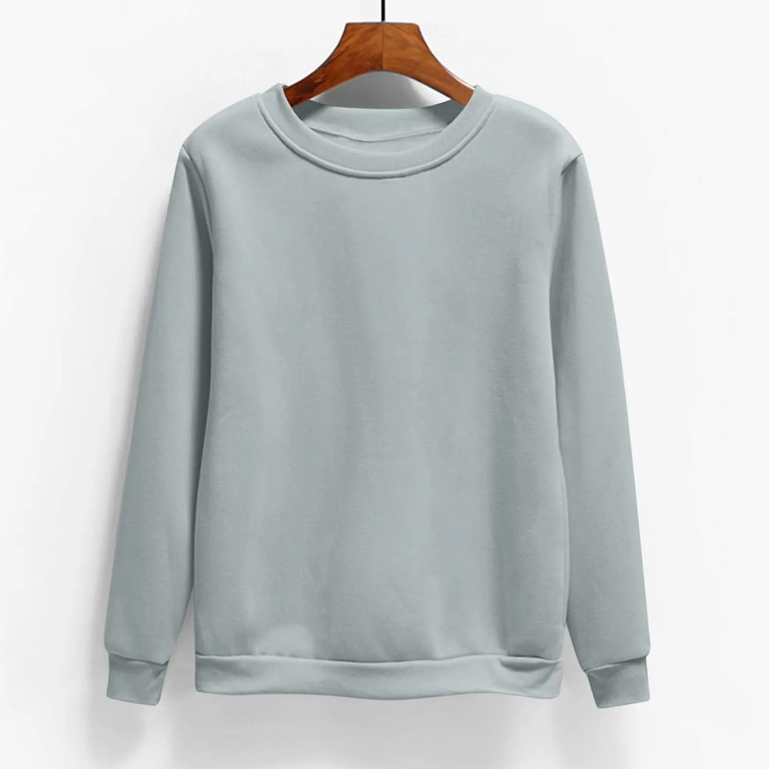 Crewneck Sweatshirts Womens Fall Fashion 2024 Long Sleeve Tops Pullover Plus Size Cute Casual Trendy Winter Clothes