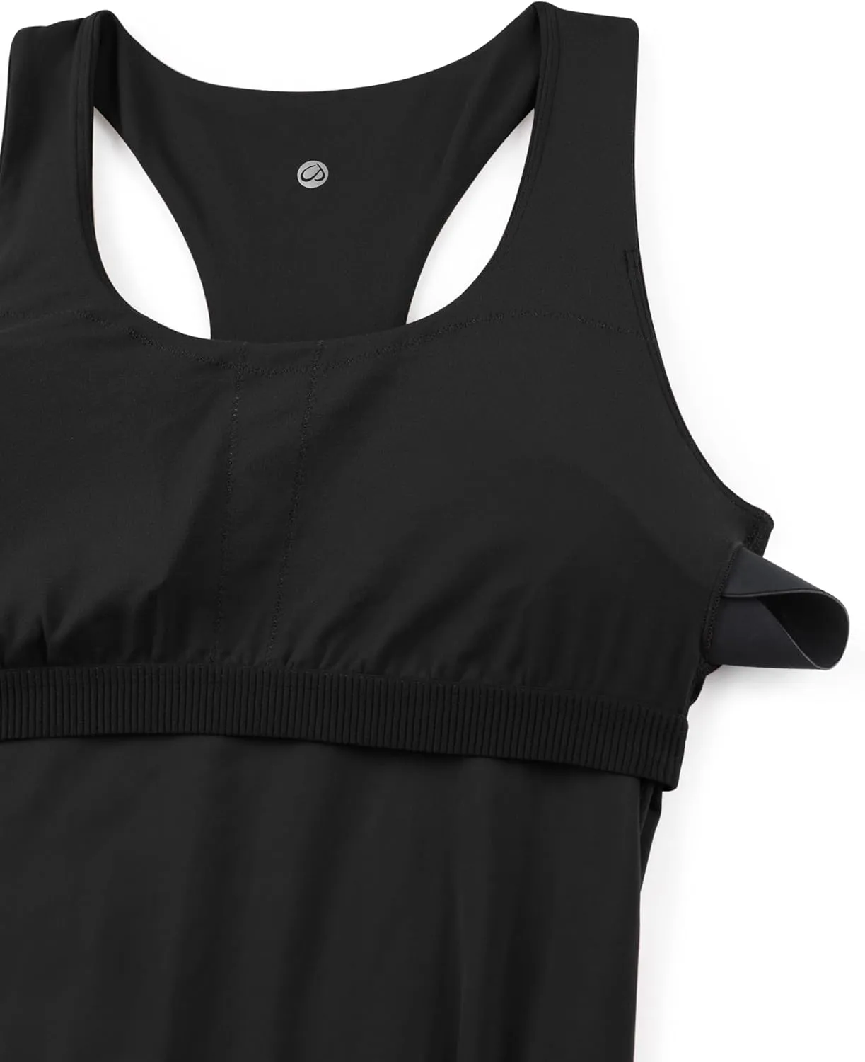 CRZ YOGA Butterluxe Womens Racerback Maternity Tank Tops Ruched Sleeveless Pregnancy Yoga Tee with Built in Bra Workout Shirt