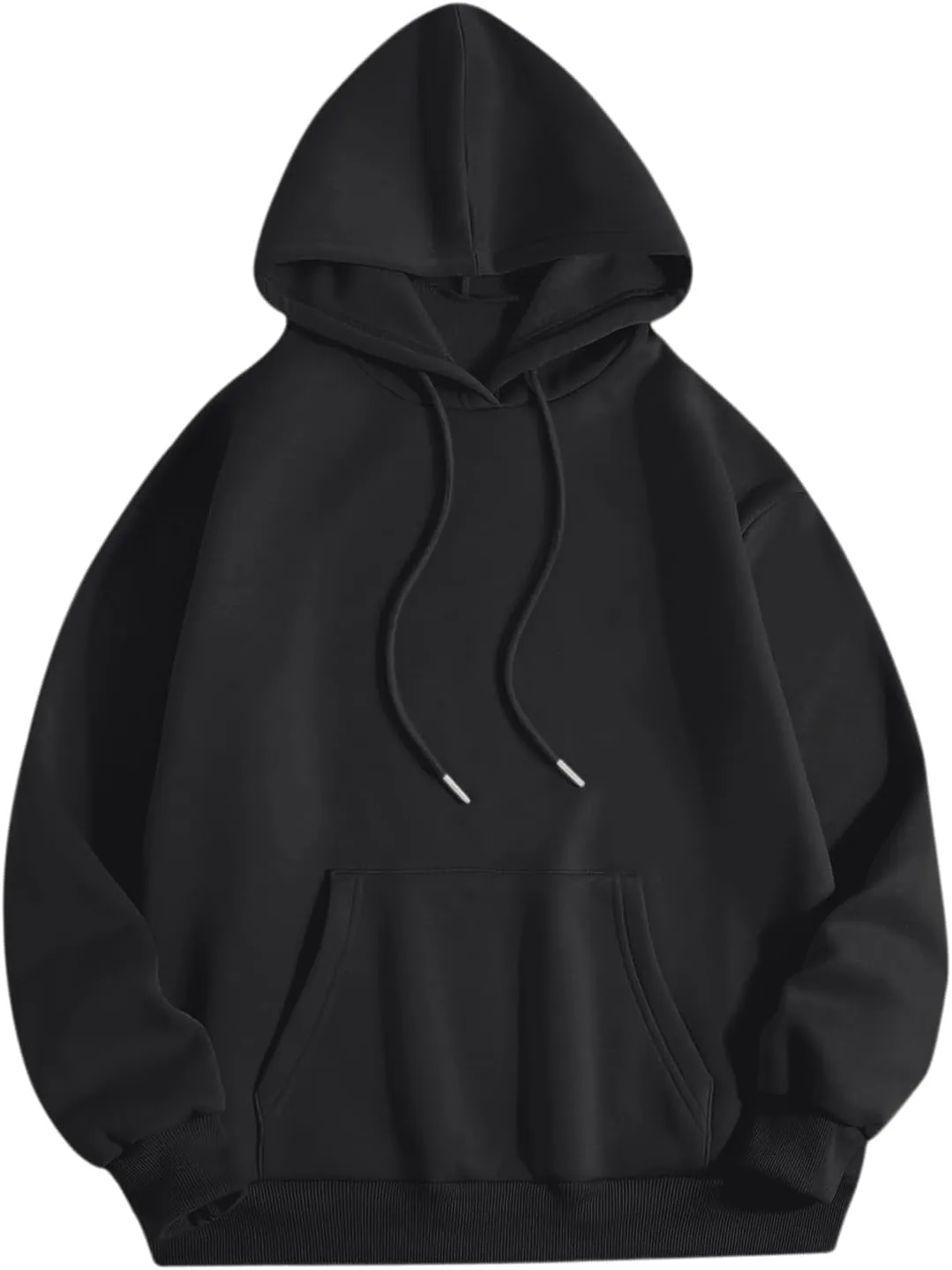 Cute Plain Hoodies for Women Teen Girls Aesthetic Fleece Solid Sweatshirt Pullover Long Sleeve Basic Tops