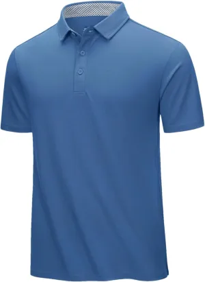 Dcvmvmn Mens Summer Cotton Blend Golf Polos Shirts Work T-Shirts Quick Dry Casual Short Sleeve Tops Tee