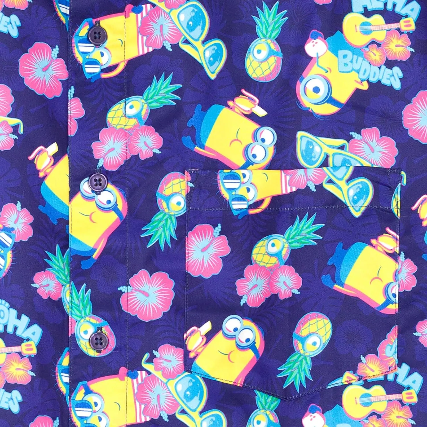 Despicable Me Minions Hawaiian Button Down Dress Shirt Matching Family Toddler to Adult