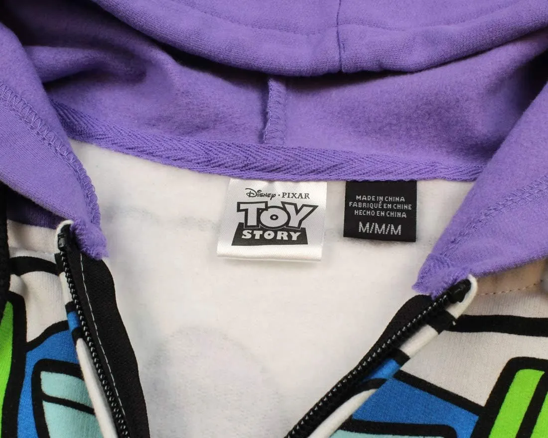 Disney Pixar Toy Story Men's I Am Buzz Lightyear Astronaut Costume Adult Sweatshirt Zip Hoodie