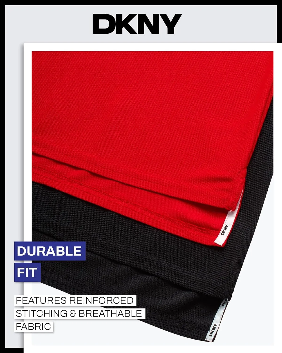 DKNY Boys' Polo Shirt - 2 Pack Active Short Sleeve School Uniform Golf Shirts for Boys, Quick Dry Performance Fabric (8-20)