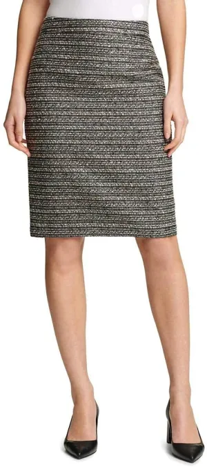 DKNY Womens Haze Pencil Skirt, Grey, 2