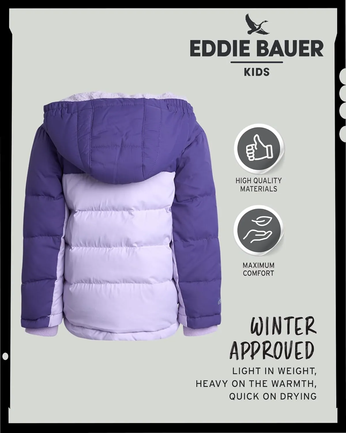 Eddie Bauer Toddler Winter Jacket - Heavyweight Quilted Down Jacket, Insulated Hooded Coat for Toddler Boys and Girls (2T-4T)