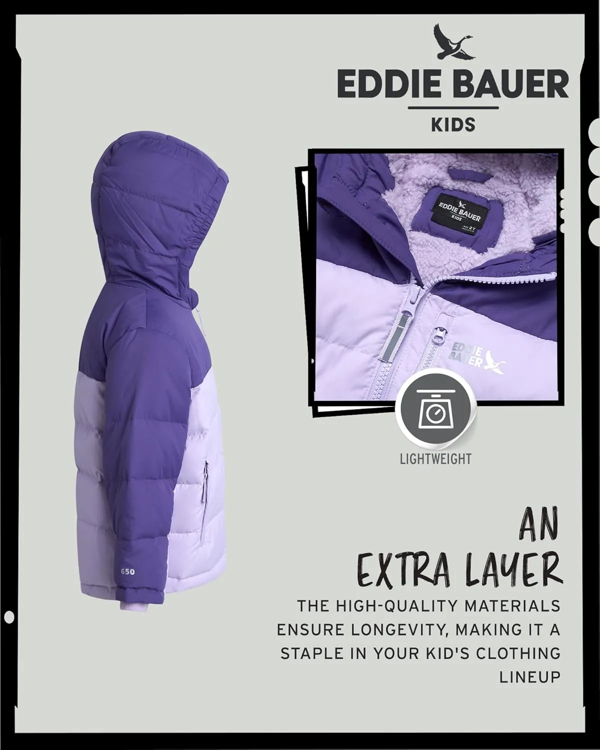 Eddie Bauer Toddler Winter Jacket - Heavyweight Quilted Down Jacket, Insulated Hooded Coat for Toddler Boys and Girls (2T-4T)