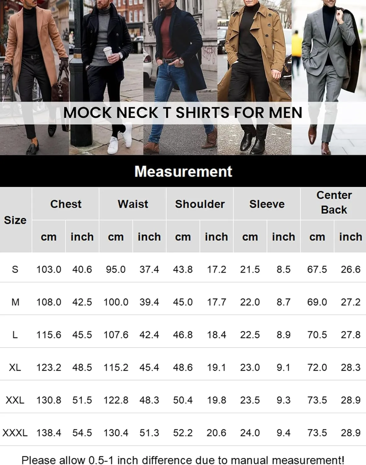 Ekouaer Mens Mock Turtleneck Short Sleeve Knit T Shirts Slim Fit Basic Thermal Tops Lightweight Tee S-XXXL