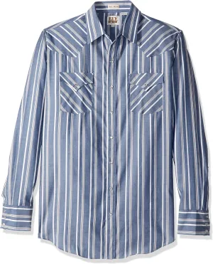 ELY CATTLEMAN Men's Long Sleeve Stripe Western Shirt