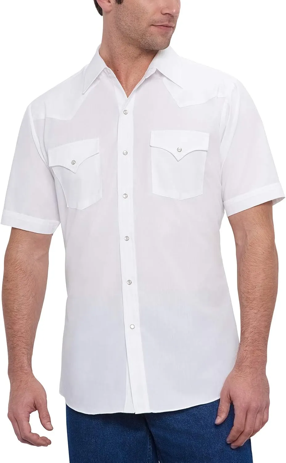 Ely Cattleman Men's Short Sleeve Solid Western Shirt