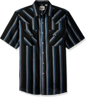 ELY CATTLEMAN Men's Short Sleeve Stripe Western Shirt