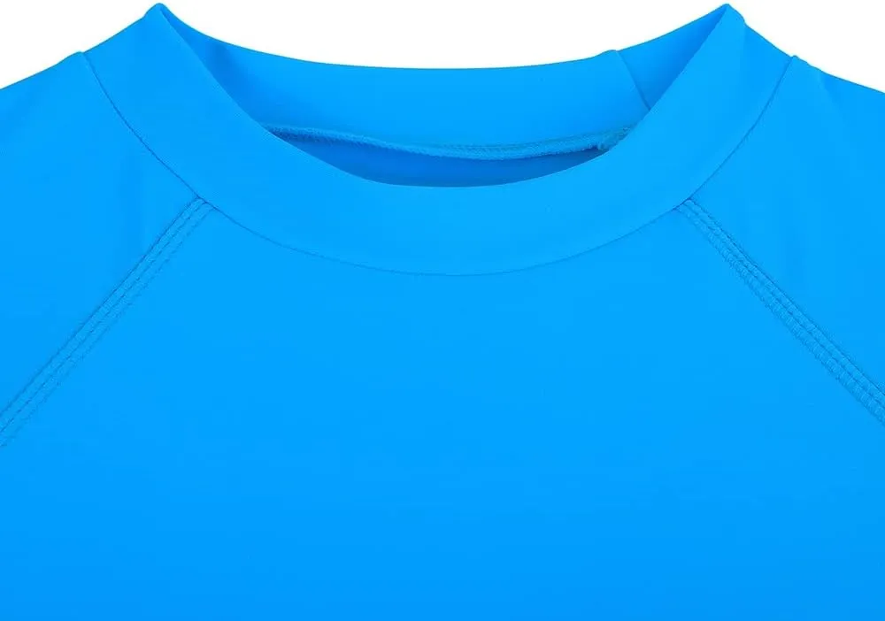 ESTAMICO Boys Short Sleeve Rash Guard Shirt Quick Dry Swimwear UPF 50  Protection Athletic Swim Tee